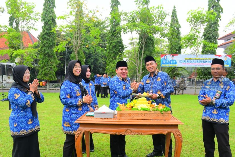 Peringatan HUT Korpri Ke-54, Wabup Sukir,..